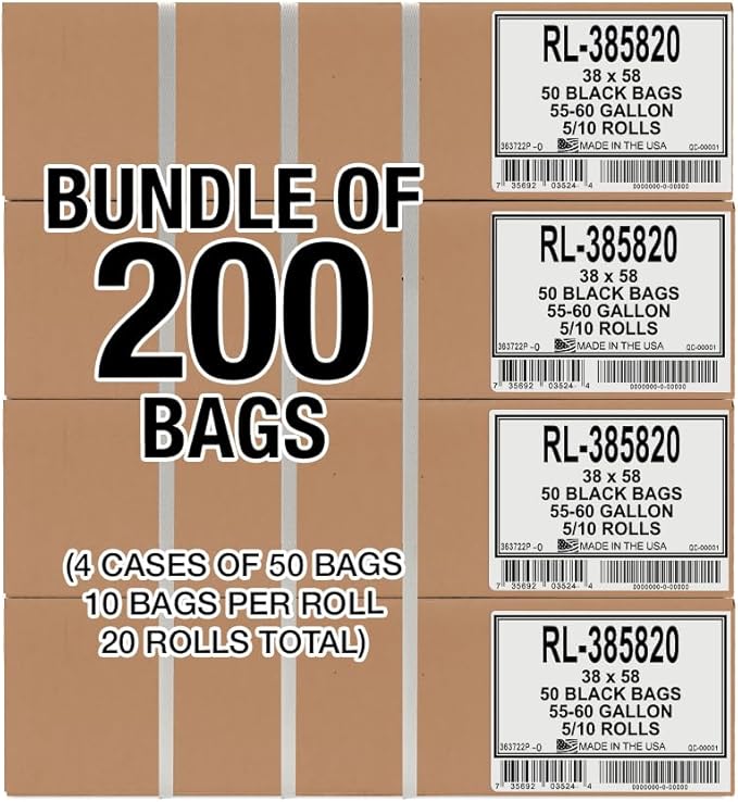 Aluf Plastics Heavy Duty 55 Gallon Trash Bags - Image 8