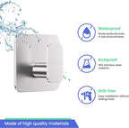 Silver Hooks for Hanging Heavy Duty, Adhesive Hooks for Shower, Waterproof & - Image 2
