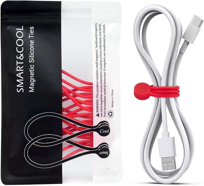 SMART&COOL Reusable Silicone Magnetic Cable Ties by SMARTCOOL