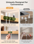 6 Pack Magnetic Cable Clips, Laitver Cord Organizer Holder Strong Adhesive Desk - Image 3