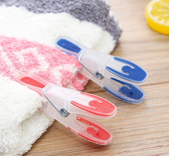 Strong Non-Slip Wide Open Plastic Clothes Clips - Image 2