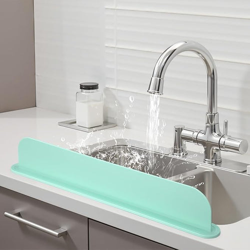 19.29 inch Kitchen Sink Splash Guard, Silicone Sink Baffle Splash Guard by Unknown