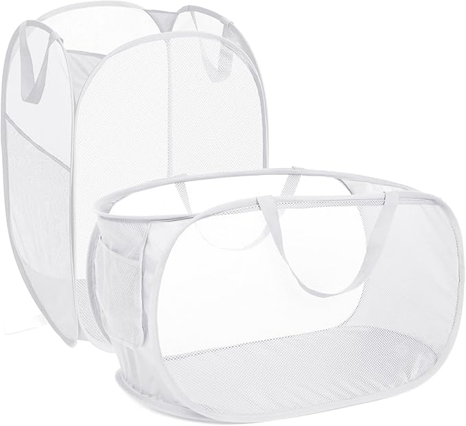2 Pcs Durable Collapsible Laundry Baskets by Bemkoo