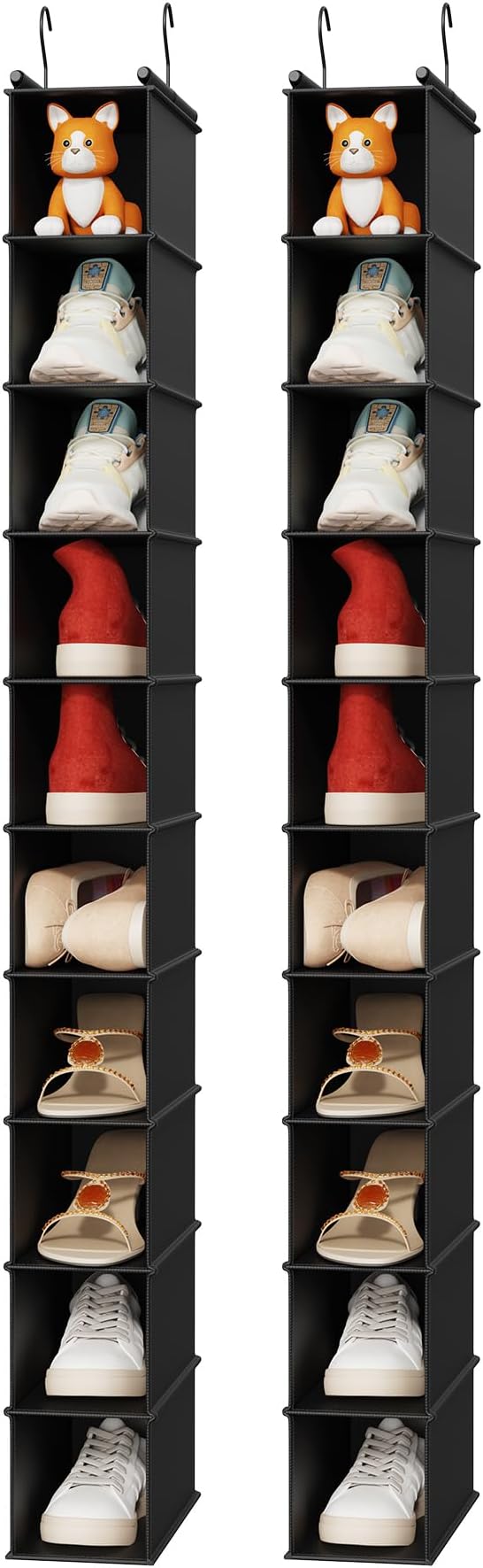 MAX Houser 10-Shelf Hanging Shoe Shelf Organizer, Hanging Shoe Storage - Image 8
