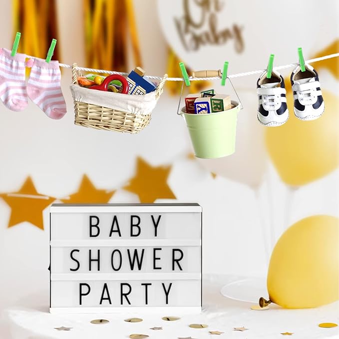 60PCS Baby Shower Clothespin Games Plastic Mini Clothes Pins 1.4 inch - Image 6
