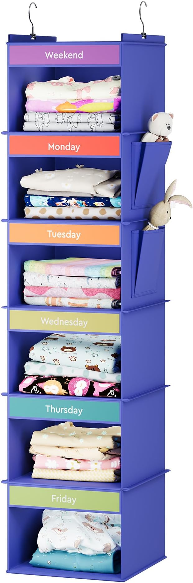 YOUDENOVA 6-Shelf Weekly Hanging Closet Organizer, Weekly Clothes Organizers by YOUDENOVA
