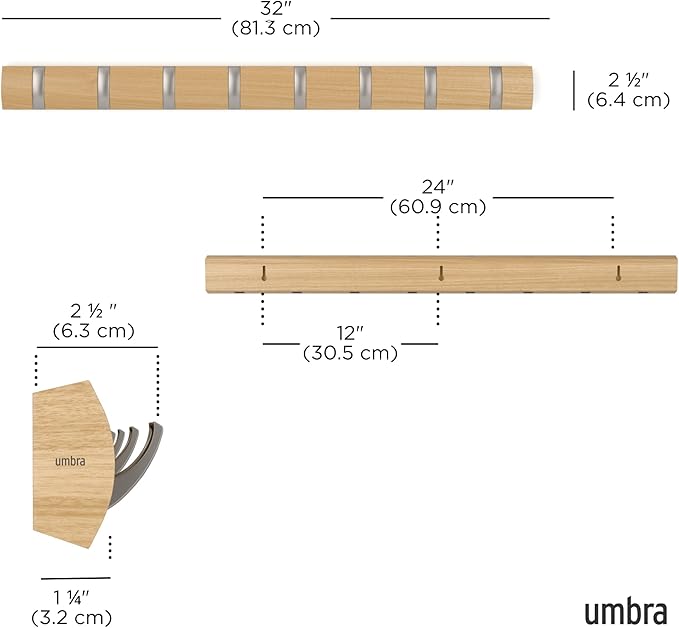Umbra Flip Wall-Mounted Coat Rack - Image 3