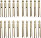 TAODAN 16PCS 11CM/4.3Inch Round Old Traditional Wooden Clothespin Wooden by TAODAN