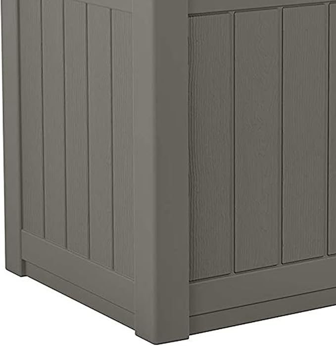 Suncast Outdoor Storage Box - 22 Gallon Stone Gray Resin Outdoor Deck Box with Seat, Weatherproof Patio Storage Bin Container for Keeping Cushions, Tools, & Towels for Pool, Yard, & Garden - Image 4