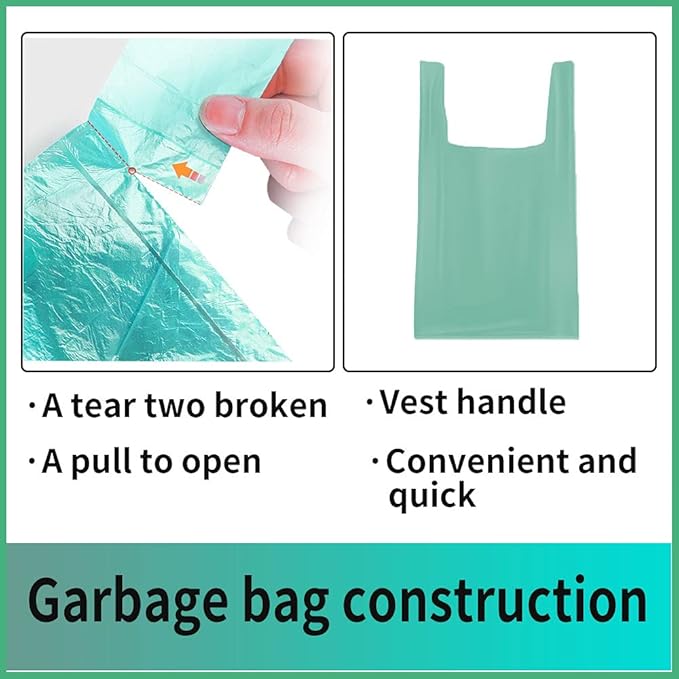 Trash Bags, 5 Rolls/100 Counts Small Garbage Bags - Image 4