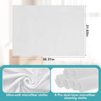 6 Pcs Extra Large Microfiber Cleaning Cloth Reusable Microfiber Towels Thick - Image 2