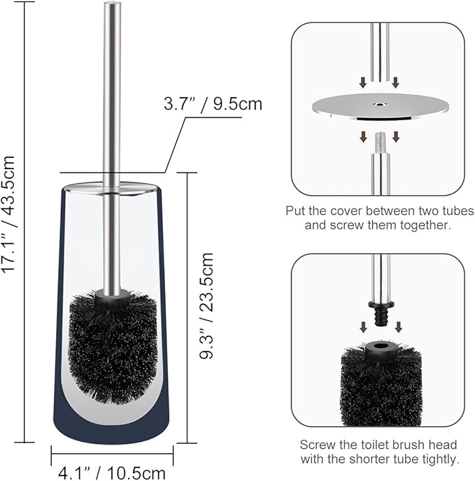 Toilet Brush and Holder, 2 Pack Toilet Brush - Image 6