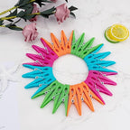 24Pcs Plastic Clothespins, Heavy Duty Laundry Clothespins, Air-Drying Clothing - Image 7