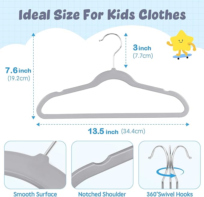 HOUSE DAY 13.5 Inch Kids Hangers 30 Pack - Image 2