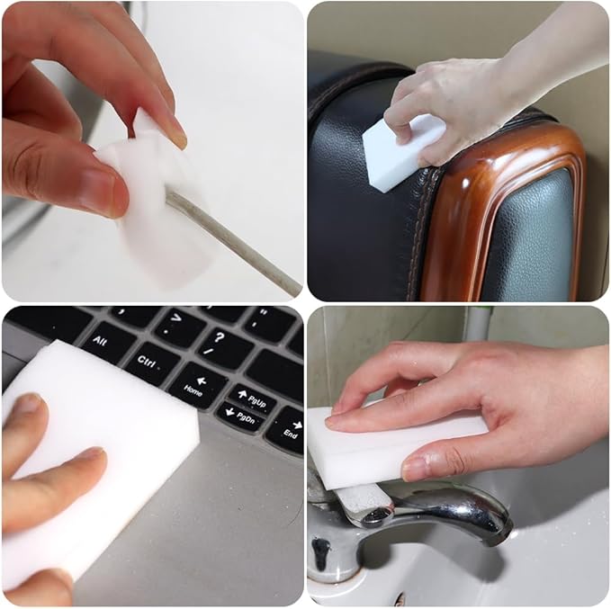 50 Pack Melamine Sponges Multi-Functional Cleaning Sponge Eraser - Image 5