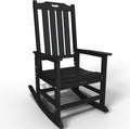 Oversized Rocking Chair, Outdoor Rocking Chair for Adults, All Weather Resistant Porch Rocker for Lawn Garden, Black by THOEOE