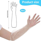 20Pcs Long Disposable Gloves, 23.6inch Cleaning Gloves Elbow Length Plastic - Image 2
