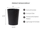 Small Metal Trash Can Wastebasket, Decorative Honeycomb Garbage Can Waste Basket - Image 6