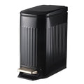 Slim Bathroom Trash Can Foot-Operated Stainless Steel Garbage Can by SYNCVIBE