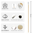 500PCS 6" Cotton Swabs with Storage Case - Image 2