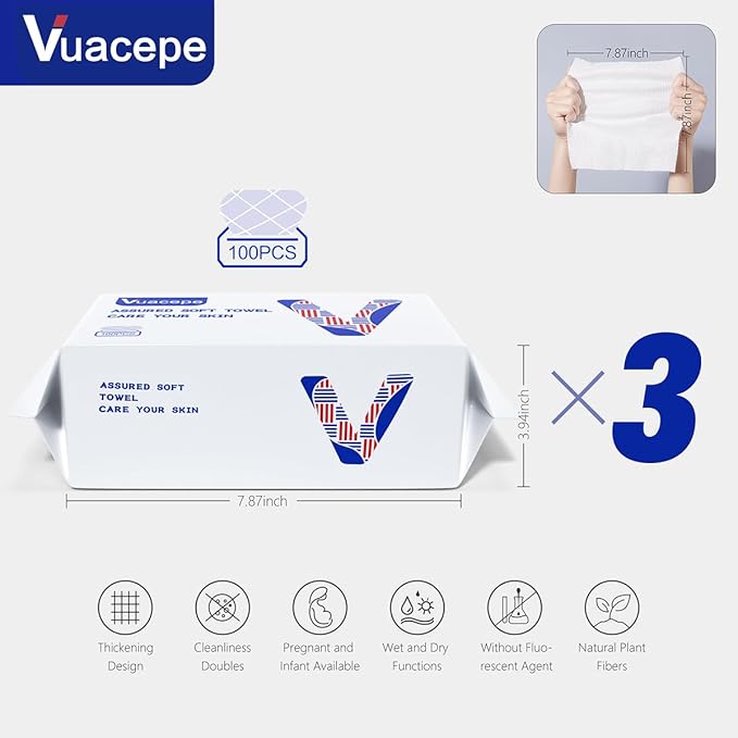Face Towels Disposable Cotton Facial Towels, Drying Tissue - Image 6