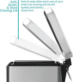 Home Zone Living 3-Pack 1.3 Gallon Small Bathroom Trash Can - Image 6
