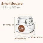 ComSaf 6 Pack 17 oz Glass Jars - Image 2