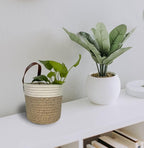 Cotton Rope Hanging Baskets for Organizing 2 Pcs Round Small Wall Basket - Image 8