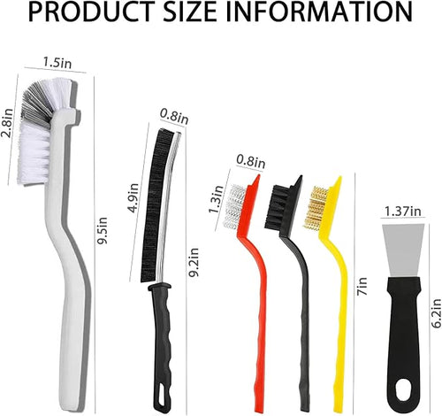 12Pcs Crevice Cleaning Brush Set, Hard Bristle Cleaning Supplies - Image 2