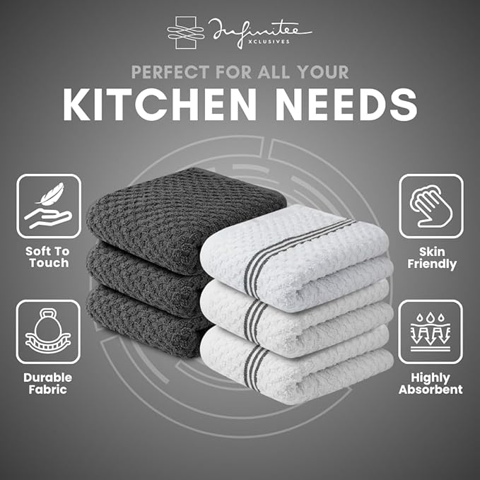 Infinitee Xclusives 100% Cotton Kitchen Towels - Image 7