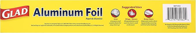 Glad Aluminum Foil Value Size, 200 Sq-Ft | Multiuse Foil - Image 6