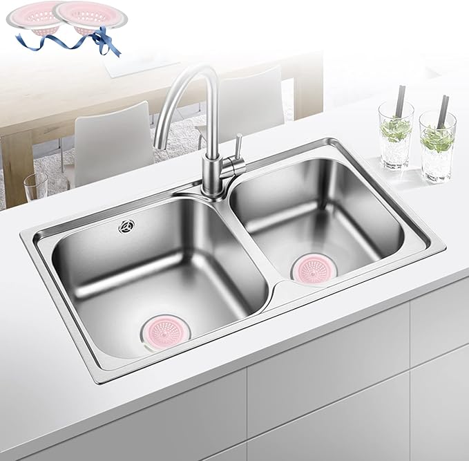 2 PCS Kitchen Stainless Silicone Sink Strainer, 4.5 inch Diameter… - Image 9