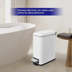 Bathroom Trash Can with Lid，5 Liter / 1.3 Gallon Small Trash Can with Removable - Image 9