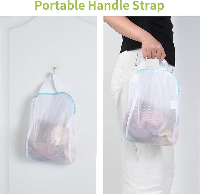 OTraki 2Pcs Small Laundry Bags 10x12 Inch Delicates Lingerie Bags Mesh Wash - Image 3