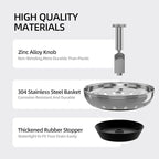 Kitchen Sink Strainer 2 Pack Drain Stopper Combo Basket Replacement - Image 3