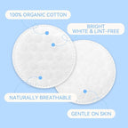 Premium Cotton Rounds for Face, Makeup Remover Pads, 100% Pure Cotton, Chemical - Image 4