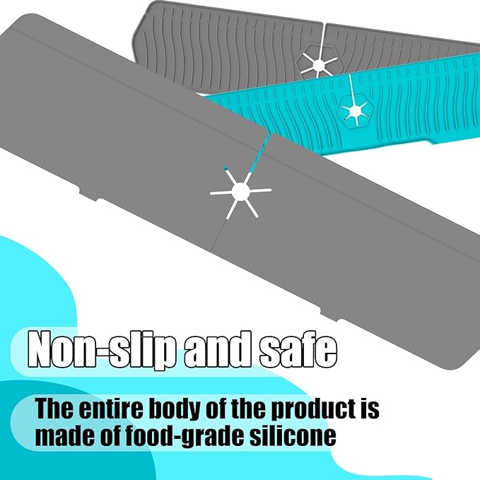 Kitchen Sink Faucet Mat, 90° Foldable Faucet Mat - Image 2