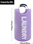 Mziart 90L Large Collapsible Laundry Basket - Image 2
