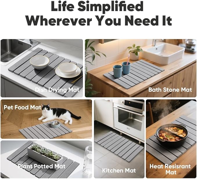 Stone Dish Drying Mat for Kitchen Counter - Image 6