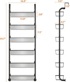MIAOLI Over the Door Pantry Organizers and Storage, 6-Tier Spice Rack, Home & - Image 3