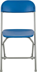 Flash Furniture Hercules Series Plastic Folding Chairs for Parties and Weddings, Stackable Commercial Event Seats, Set of 10, Blue - Image 6