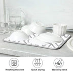 Super Absorbent Dish Drying Mat, Microfiber Fast-Drying Dish Mat, Kitchen Dish - Image 7