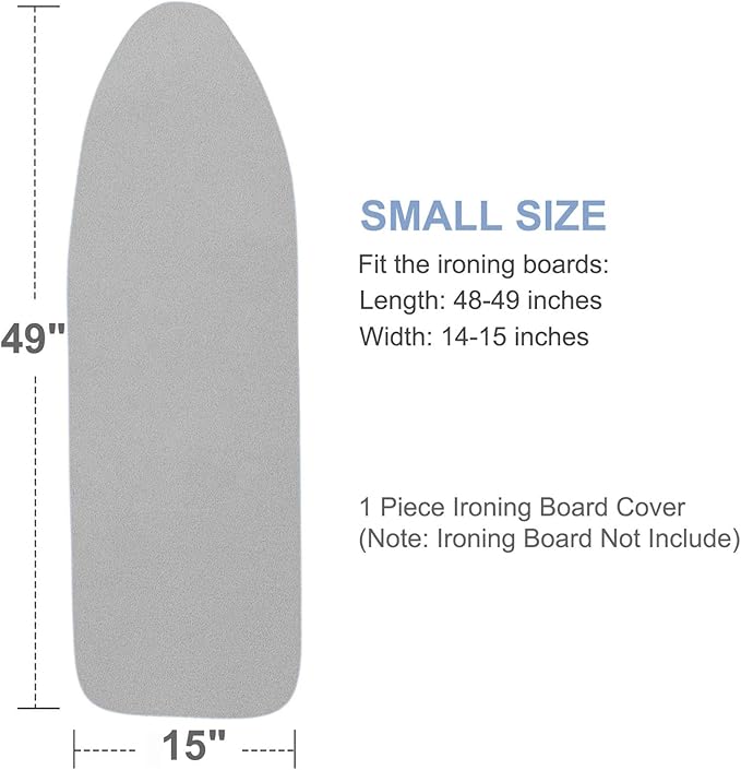 Ironing Board Cover and Pad, Thick Padding, Elastic Edge, Silicone Coated - Image 5