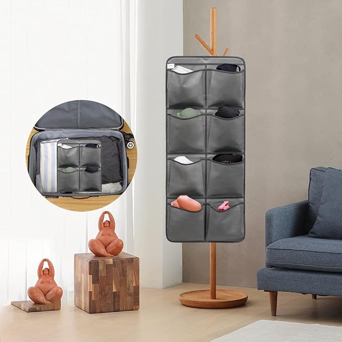 Dual Sided Hanging Closet Organizer Shoe Rack Holder - Image 4