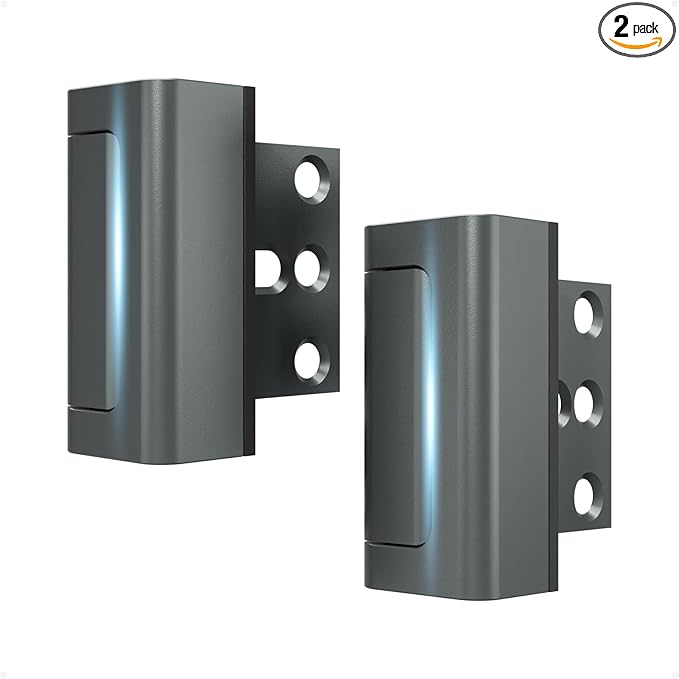 2Pack Home Security Door Reinforcement Lock, Childproof Safety Door Lock Latch by Steinwhale