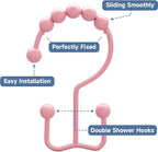 Titanker Shower Curtain Hooks Rings, Rust-Resistant Metal Double Glide Shower - Image 4