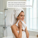 SEMAXE White Bath Towel Set, 100% Cotton Bathroom Towels - Image 7