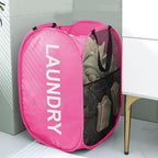 Larpur Pop Up Laundry Baskets, 2 Pack Mesh Laundry Hampers Collapsible Clothes - Image 5