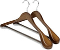HOUSE DAY Wood Suit Hangers for Men, Smooth Wide Shoulder Wooden Hanger by HOUSEDAY