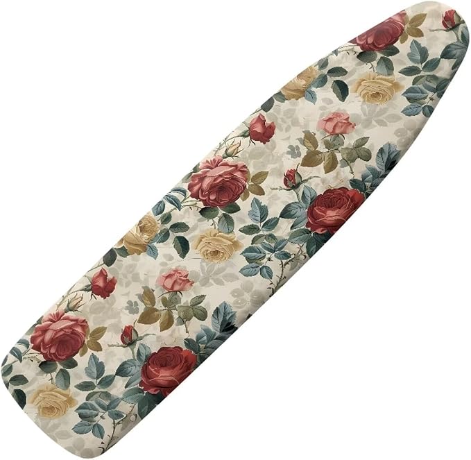 Vintage Rose Ironing Board Padded Cover Dust Covers Stretchable Iron Board by Oamsistay